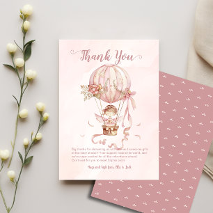Luftballong Fairy Girl Baby Shower Tack Kort