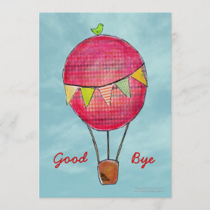 luftballong Farewell Bon Voyage Party inbjudan