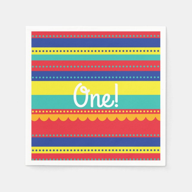 Luftballong Färgfylld Födelsedagsfest Pappersservett (Framsidan)