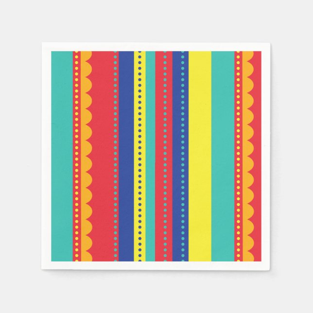 Luftballong Färgfylld Födelsedagsfest Pappersservett (Framsidan)