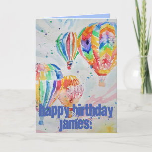 luftballong Färgmålning på dagskort Kort