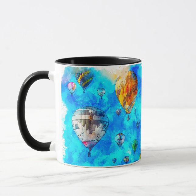 Luftballong Festival Sport Man Woman Family Mugg (Vänster)