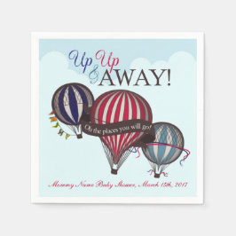 Luftballong för babyduschservetter pappersservett