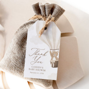 Luftballong för babykläder för neutraltens Nalle  Presentetikett