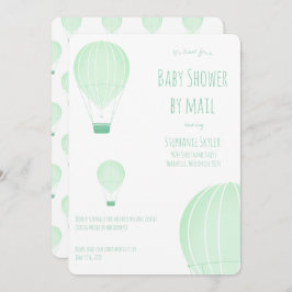 Luftballong för babyvisningsprogram efter Grönt Inbjudningar