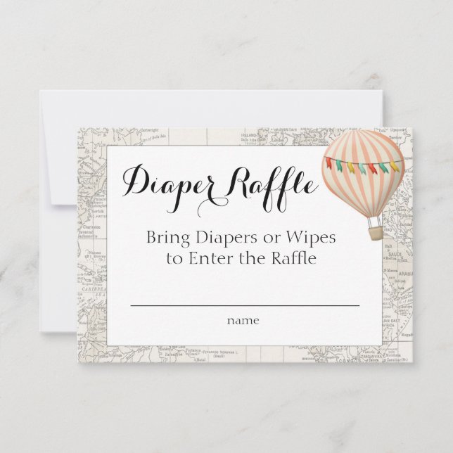 Luftballong för dykkort inbjudningar (Framsida)