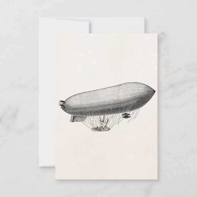 Luftballong för gammal Zeppelin för vintagelitet (Framsida)