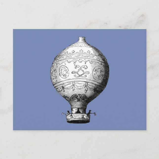 Luftballong för Montgolfier Vintage Vykort (Framsida)