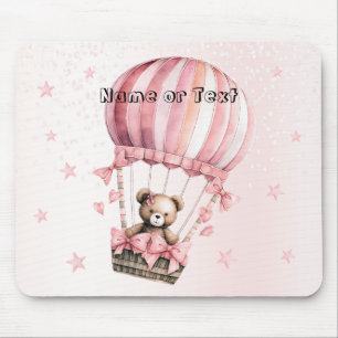 Luftballong för Nalle av vattenfärgen Cute Rosa Musmatta