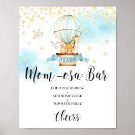 Luftballong för pub-tecknet för Baby Shower momosa Poster