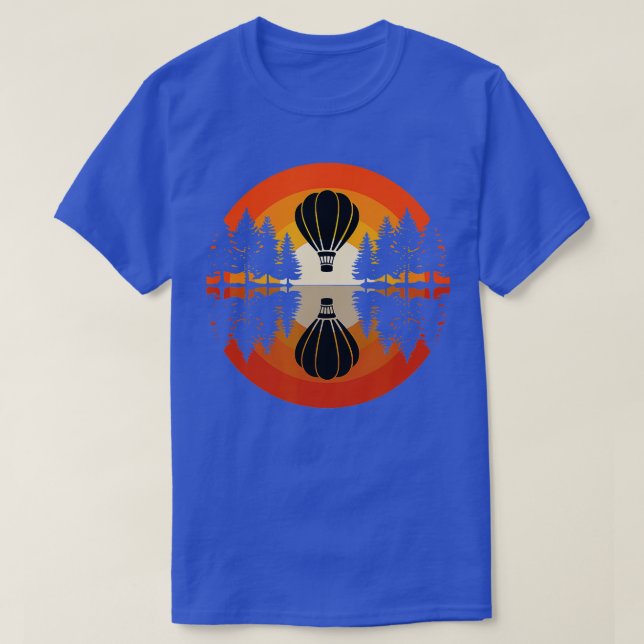 Luftballong Forest Sunset Balooning Luft Ballo T Shirt (Design framsida)