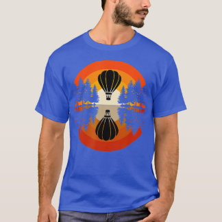 Luftballong Forest Sunset Balooning Luft Ballo T Shirt