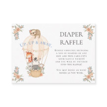 Luftballong Giraffe Zebra Sloth Diaper Raffle