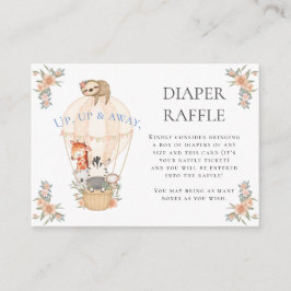 Luftballong Giraffe Zebra Sloth Diaper Raffle Tilläggskort