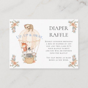 Luftballong Giraffe Zebra Sloth Diaper Raffle Tilläggskort