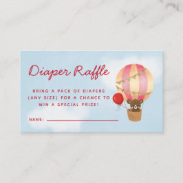 Luftballong Girl Baby Shower Raffle Tilläggskort