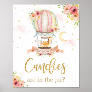 Luftballong Gissa hur många kaner i Burk spel Poster