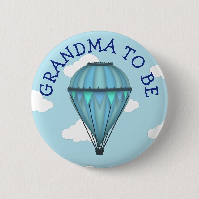 Luftballong Grandma to be Baby Shower Button Knapp (Framsida)
