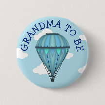 Luftballong Grandma to be Baby Shower Button