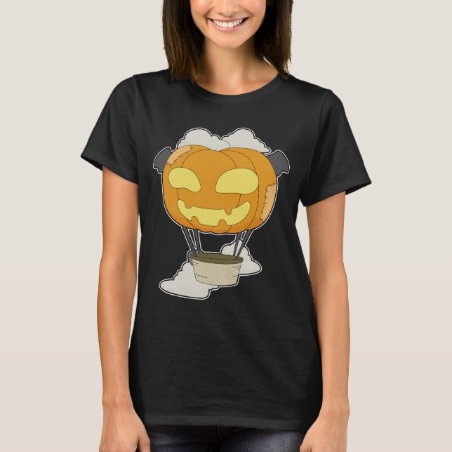 Luftballong Halloween Pumpkin T Shirt (Framsida)
