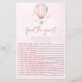 Luftballong Hitta matchen för gästbabyvisaren