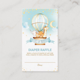 Luftballong Jungle Animals Boy Diaper Raffle Tilläggskort