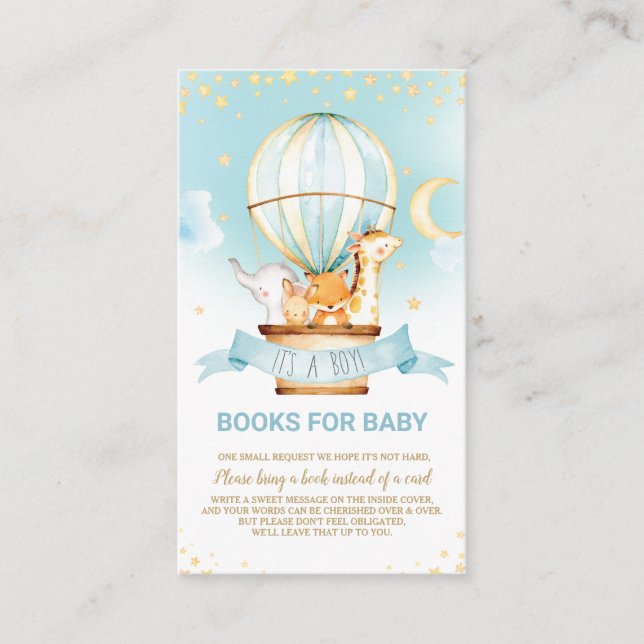 Luftballong Jungle Animals Boy tar med sig Bok Tilläggskort (Framsida)