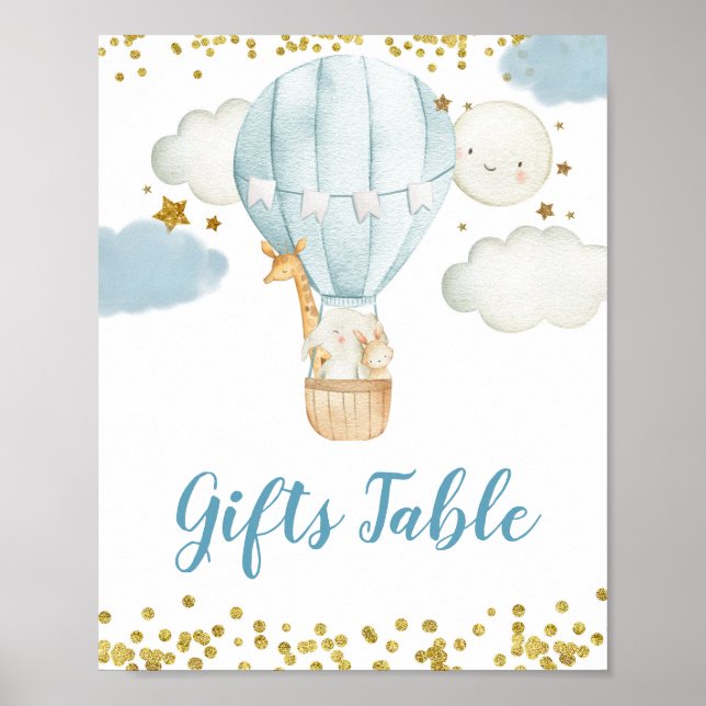 Luftballong Jungle Gifts Bord-tecken Poster (Framsidan)