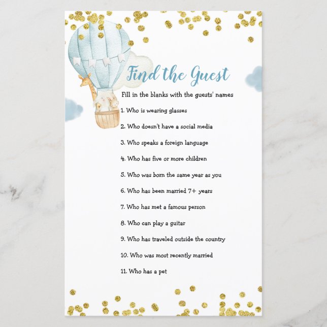 Luftballong Jungle Hitta gästspelet (Framsida)