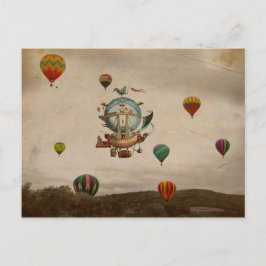 Luftballong, La Minerve 1803-resa i stil Vykort