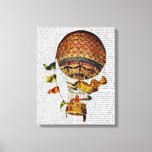 Luftballong med Flaggor Canvastryck