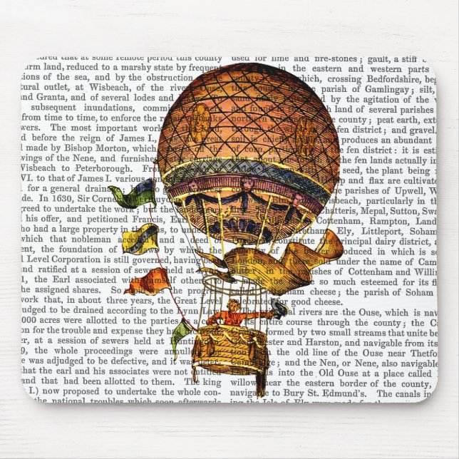 Luftballong med Flaggor Musmatta (Framsidan)