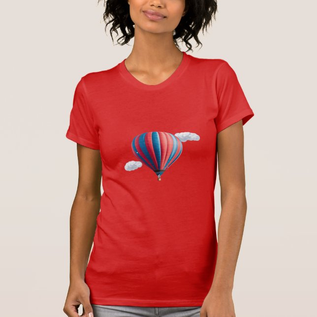 luftballong med moln t shirt (Framsida)