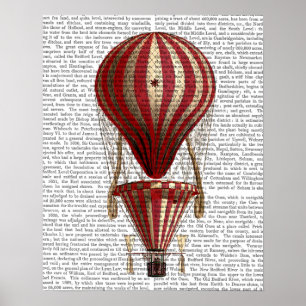 Luftballong med nivåindelad utskrift röd poster