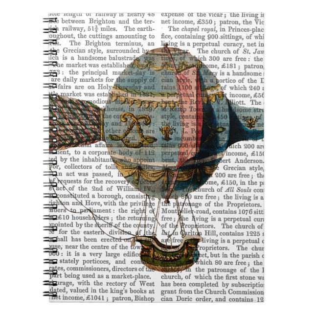 Luftballong med Svan ludd Anteckningsbok (Framsidan)