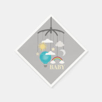 Luftballong Modern Boy Shower Napkins