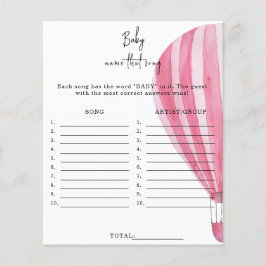 Luftballong - Namn den där sång babyduschspelet