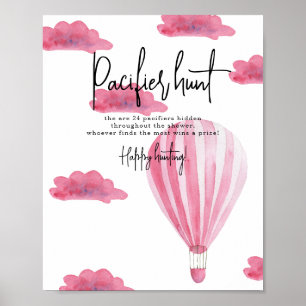 Luftballong - Nappar-jakt på babydusch Poster