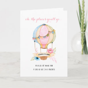 luftballong nyfödd bebis söt, vismisk kort