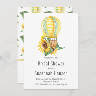 Luftballong och Möhippa av solblommor Kort