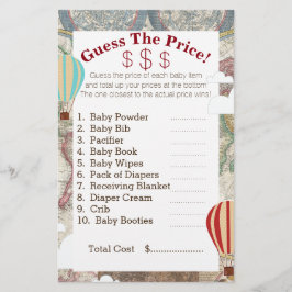 Luftballong och världskarta gissar priserna