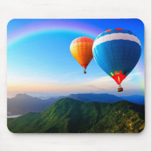 Luftballong över bergregnbågen Mousepad Musmatta