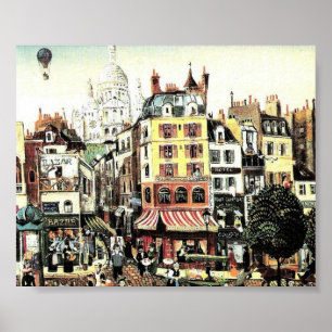 Luftballong över stadskantik poster