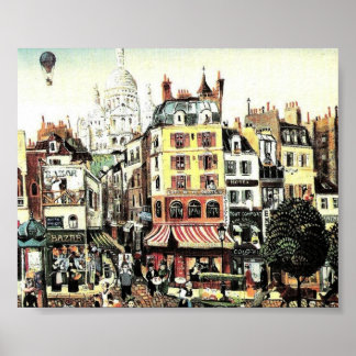 Luftballong över stadskantik poster