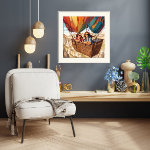 Luftballong på Cappadocia, Turkiet Skriv ut Poster