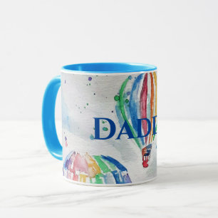 Luftballong Pappa färgstark vattenfärg Mugg
