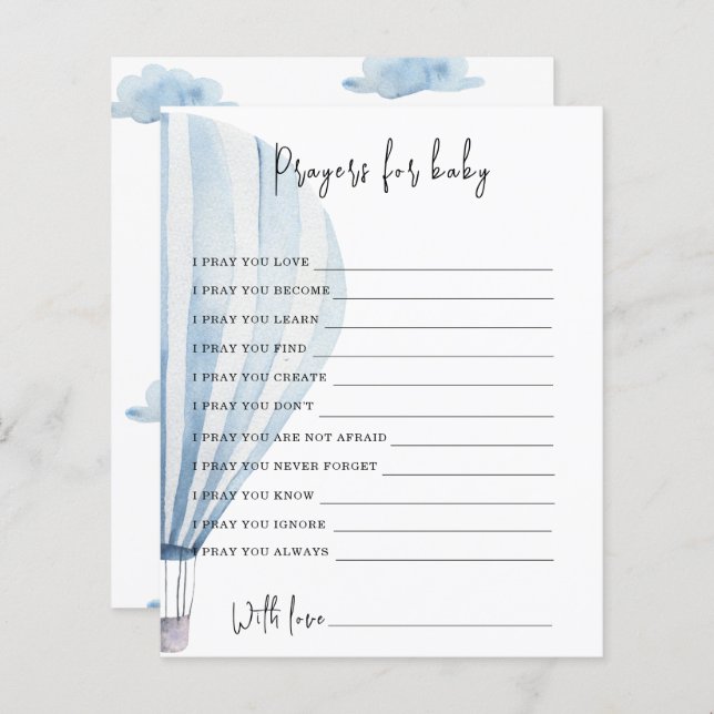 Luftballong Party | böner för baby (Fram/baksida)