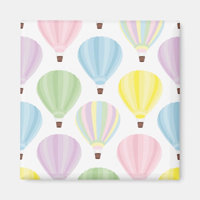 Luftballong Pastel Mönster Magnet (Framsidan)