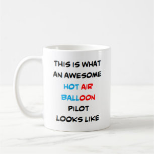 luftballong pilot, fantastisk kaffemugg