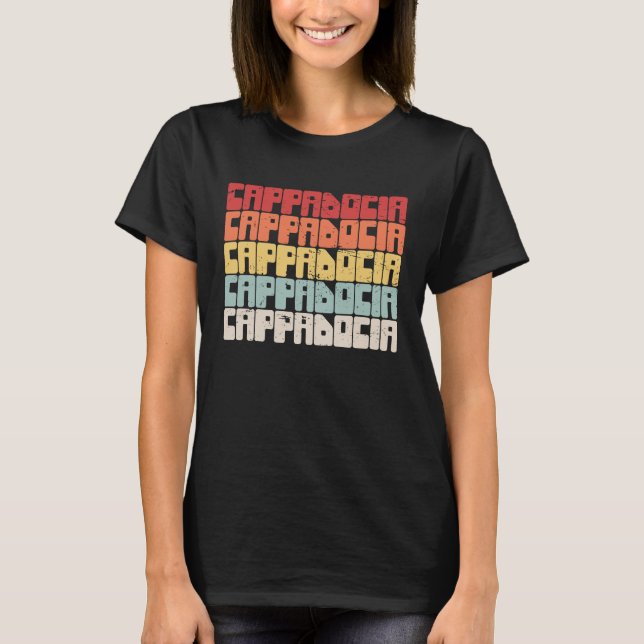 Luftballong Retro Vintage Turkiet Cappadocia T Shirt (Framsida)